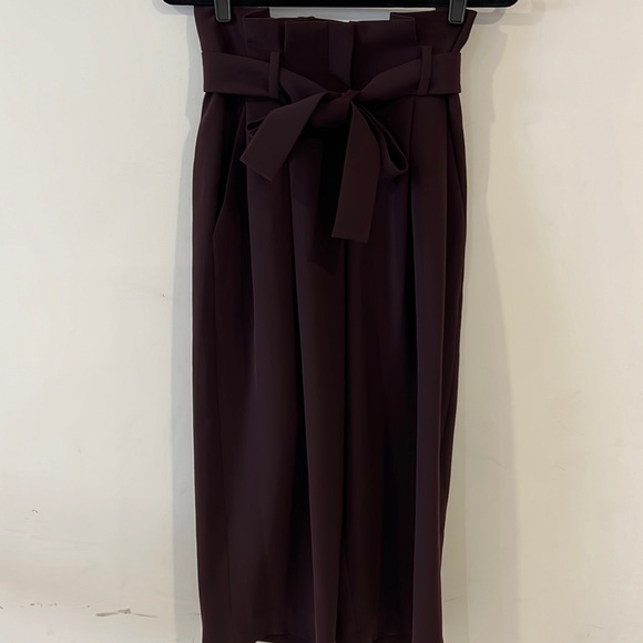COS Purple High-Waisted Wide Leg Paperbag Trousers size 6 - Picture 2 of 14